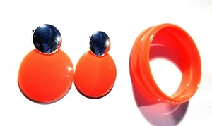 NEON EARRINGS AND BANGLE SETS ASSORTED COLORS - Picture 1 of 5