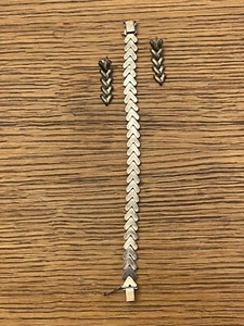"Pulsera de cadena de eslabones de plata 925 italiana vintage con pendientes 7"" 2 gramos" - Imagen 1 de 11