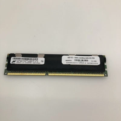Server Registered ECC DDR3 DIMM 4GB PC3-10600 1333MHz Micron MT36KSZF 51272PZ - Image 1 of 4