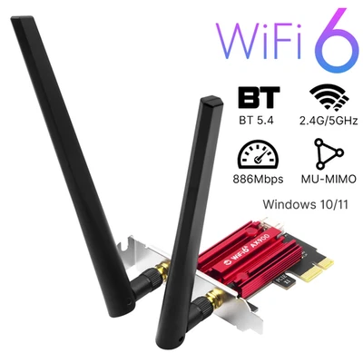 FV-AX900Pro Wi-Fi 6 PCIe卡900Mbps BT 5.4带低轮廓支架适用于SFF — 第 1/4 张图片