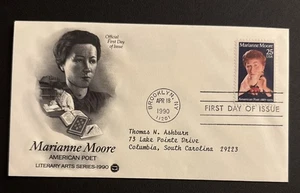 USA First Day Cover/Cachet of Marianne Moore. SC# 2449. NH. Some Wrinkling. - Picture 1 of 2