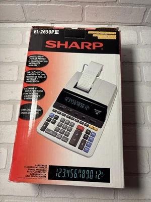 Sharp EL-2630PIII Electronic Printing Calculator Adding Machine Tested - Image 1 of 4