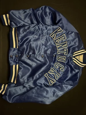Vintage Swingster Kentucky Wildcats Satin Jacket Medium USA Made Blue Satin - Image 1 of 4