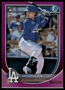 Bowman 2025 cromo refractor fucsia #/299 - 2 Hyeseong Kim (RC) - Imagen 1 de 2