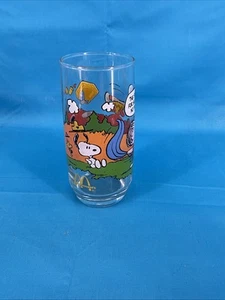 Camp Snoopy Collection Glass Cup Peanuts Gang, 1950, 1952, 1958, 1965 - Picture 1 of 4