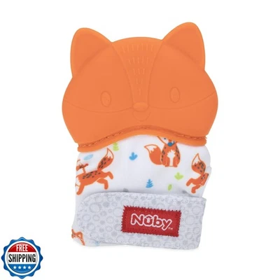 Nuby Happy Hands Silicone Teething Mitten - Baby Teething Toy - 3+ Months - F - Image 1 of 4