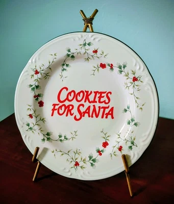 Pfaltzgraff Winterberry Cookies For Santa Plate 8 1/4” - Image 1 of 4