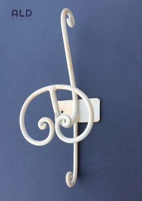 Appendi abiti da parete appendino da muro avorio attaccapanni in ferro battuto - Immagine 1 di 4