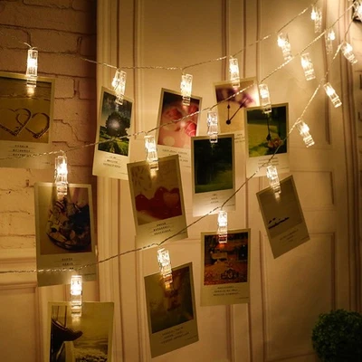 Christmas Creative Photo Wall Clip String LED Lights - Image 1 of 4