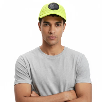 Versace Jeans Couture Neon Yellow  Medallion Baseball Cap - Image 1 of 4