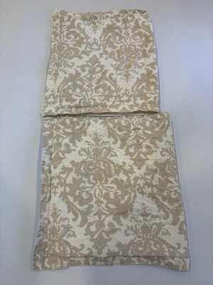 JUEGO DE 2 FUNDAS DE ALMOHADA KING CON PERGAMINO MEDALLÓN JACQUARD GRANERO DE CERÁMICA NEUTRO Foto 1 de 4