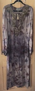 All Saints Zehra Silk Kaftan With Brass Bead/sequin Trim, Size 14, BNWT - Picture 1 of 9