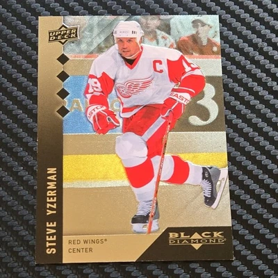 Diamante negro, diamantes cuádruples, Steve Yzerman, Detroit Wings #193  Foto 1 de 2