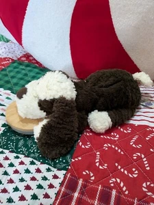 Rare Cuddles Time Puppy Dog Soft Toy Chocolate Brown And Cream 12" - Picture 1 of 9