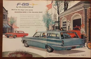 Oldsmobile F85 1960 de colección automóvil doble página anuncio arte único - Imagen 1 de 1