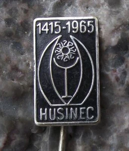 1965 Husinec Czechoslovakia Coat of Arms 550th Anniversary Heraldic Pin Badge - Picture 1 of 2