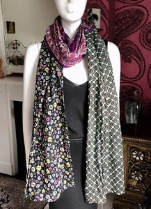 NWT CODELLO SCARF / SHAWL MULTICOLOURED FLORAL & PAISLEY PRINT- Size 92” X 35” - Picture 1 of 8