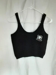 Skeleanimals Crop Tank Top Shirt Fuzzy Diego Bat Women's Size Medium- K56 - Picture 1 of 4