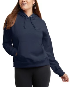 Champion Powerblend Loose Fit Pullover Sweatshirt Hoodie Navy Blue Women's Large - Picture 1 of 8