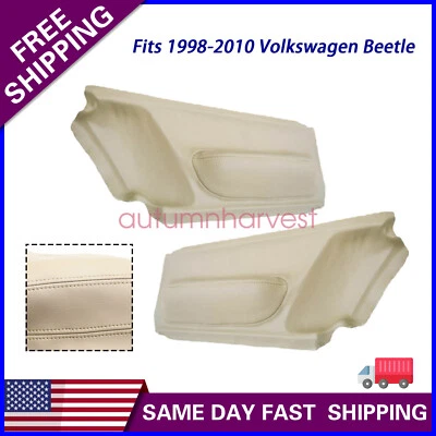 Tarjetas de inserción de panel de puerta para Volkswagen Beetle 1998 a 2010 cuero beige Foto 1 de 4