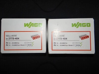 WAGO 2773-404 Compact PUSHWIRE Connector - 4 Conductor - 80pk - Image 1 of 4