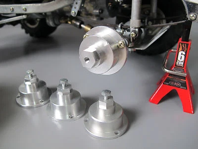 Tamiya 1/10 Toyota Bruiser Mountaineer 1/10 4pcs Billet Wheel Adapter Set Hub - Image 1 of 4