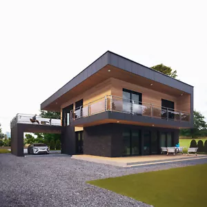 PREFAB LOG CABIN HOME KIT NATURAL WOOD 2600 ft² / 241 m² - DISCOUNT CARD 3% off - Picture 1 of 21