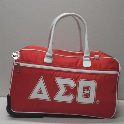 DELTA SIGMA THETA TROLLEY BAGS, DST SORORITY ROLLER BAG, DELTA GREEK TROLLEY BAG - Image 1 of 4