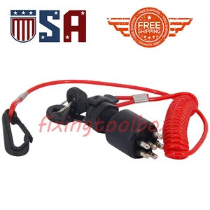 Adatto per interruttore di accensione e cordino OMC BRP Johnson Evinrude 5005801 1996 e fino a 175974 - Foto 1 di 10