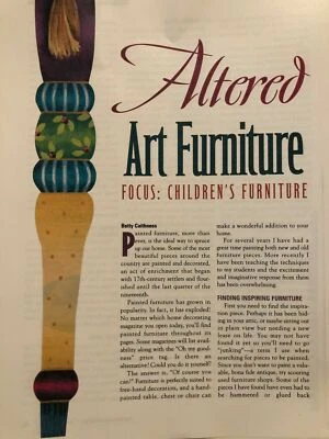 Vintage Tole Painting Project: Altered Art Furniture by Betty Caithness - Image 1 of 3