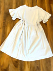 Women / Older Girls Smock Dress from New Look /WHITE Frill, cotton / UK 6, Once!