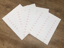 4 x Sheets of 30 Perforated Vinyl Jukebox Title Cards Strips Eighties (TCV14)