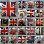 18" Union Jack Flaga brytyjska Poszewka na poduszkę Londyn Autobus Kabina telefoniczna Poszewka na poduszkę