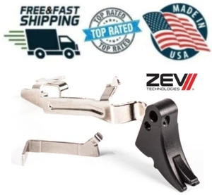 ZEV Adj Fulcrum Trigger Bar For Glock 17 19 22 23 24 26 34 27 31 34 35 37 38 BLK - Picture 1 of 1