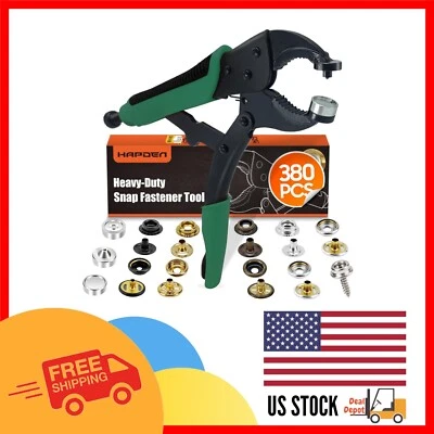 Herramienta de ajuste a presión todo en uno con 100 juegos de broches de presión de 4 colores para reparaciones de telas Foto 1 de 4