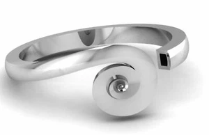 Krysaliis Sterling Silver Floral Leaf Ring- Set of 2 - Picture 1 of 2