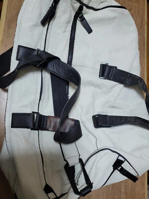 Bolso de lona grande de cuero blanco Foto 1 de 4