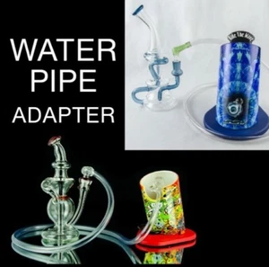 Elev8 Glass Adapter - Rig to HOSE Connector Handmade CLEAR 19mm Male - Picture 1 of 1
