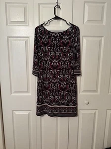Vestido recto reversible geométrico negro mercado negro de la Casa Blanca talla PEQUEÑO ¡NUEVO! - Imagen 1 de 8