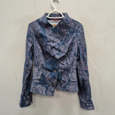 Куртка драпированная Vivienne Westwood Red Label фиолетовый цветочный жаккард IT 44 Великобритания 12 - Изображение 1 из 4