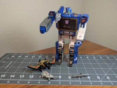 De colección G1 Transformers Soundwave & Buzzsaw Decepticons 1984 pre frotar TAKARA Foto 1 de 4
