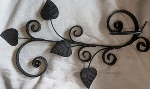 Reclaimed handmade wrought iron plant holder wall mounted vintage weathered ivy - Picture 1 of 14