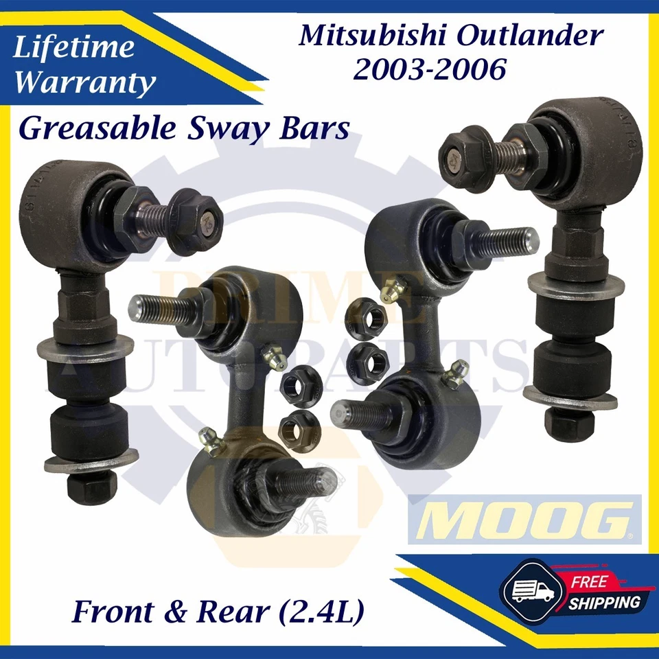 Barras estabilizadoras delanteras y traseras MOOG OEM para Mitsubishi Outlander 2003-2006 9 años de garantía Foto 1 de 4