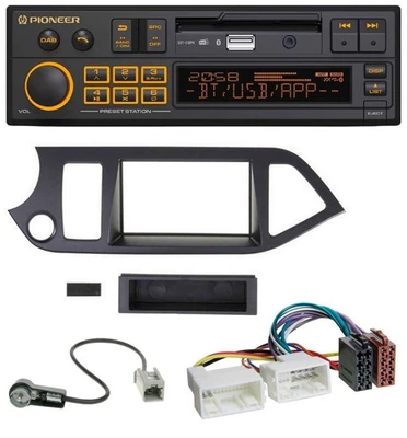Pioneer DAB MP3 USB Bluetooth Autoradio für Kia Picanto ab 2011 Start-Stop - Bild 1 von 4