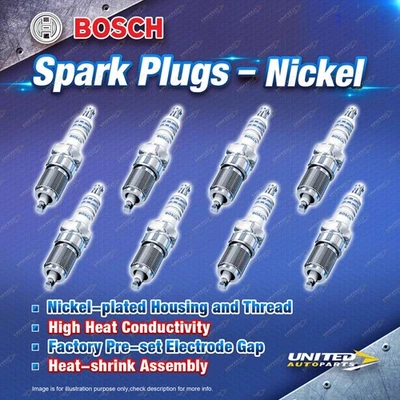 8 x Bosch Nickel Spark Plugs for Jeep Grand Cherokee WH WK Commander XH 5.7L V8 - image 1 of 3
