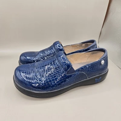 Туфли комфортные Alegria сабо размер ЕС 41 США 10 синяя змея лакированная кожа  - Изображение 1 из 4