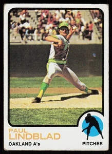 1973 Topps Paul Lindblad #406 BASEBALL CARD Oakland Athletics - Picture 1 of 2