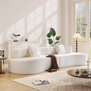 Cashew-shaped Sofa Curved Couch Sofa Bed Tatami Chesterfield Sofa Sectional Sofa - Picture 1 of 16