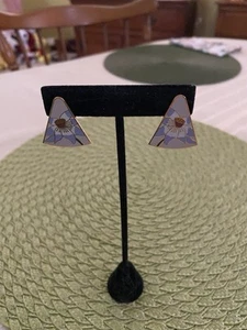 Laurel Burch Cloisonné Pierced Earrings - Picture 1 of 4