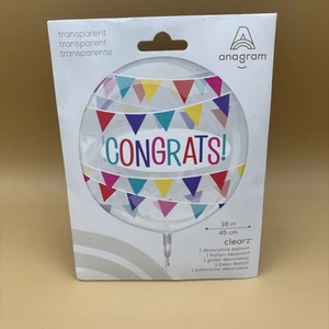Anagram 18” Transparent Congrats Balloon - Picture 1 of 6